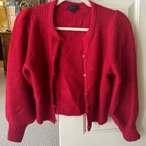 J. Crew size small red cardigan